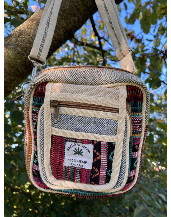 Ethno kabelka z konope - farebná